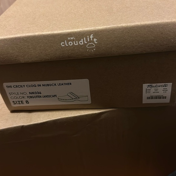 NWT! NEW IN BOX! MADEWELL CECILY CLOG NUBUCK LIGHT GREEN Forgotten Landscape 8 - Picture 13 of 14